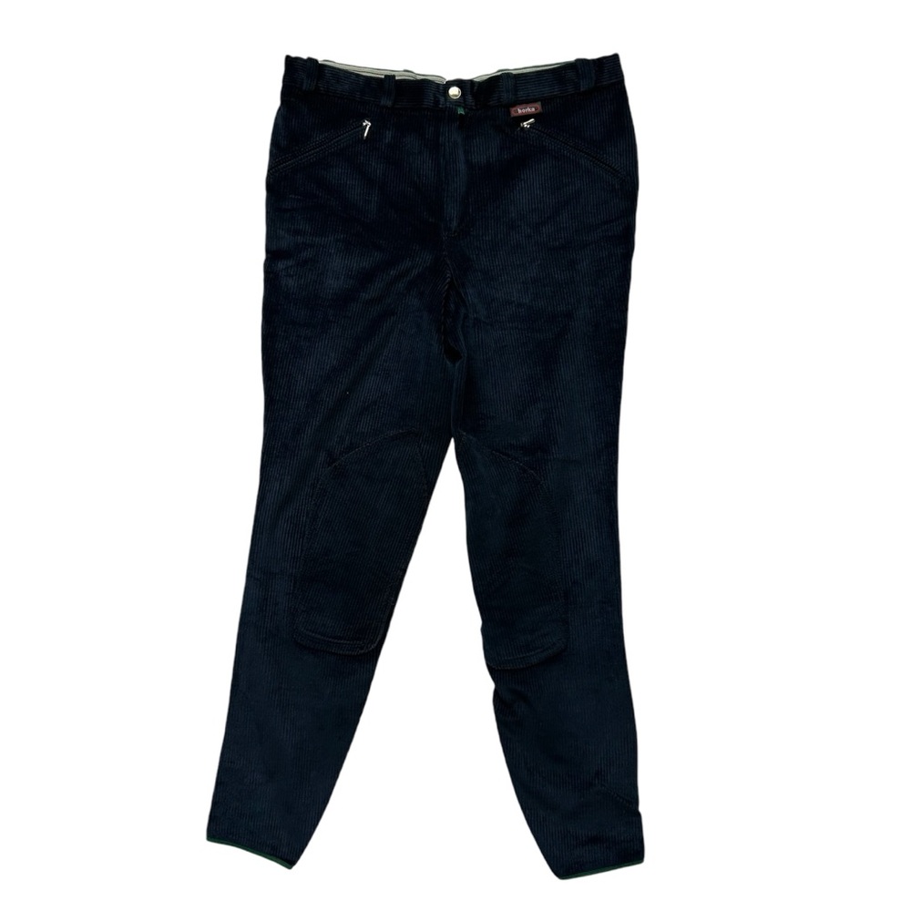 Horka Riding Wear Corduroy Horse Equestrian High Rise Jockey Pants Navy Size 36 - Picture 3 of 6
